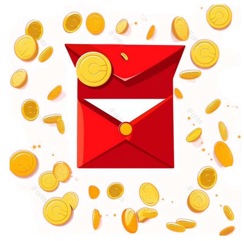 金币图片,白色元素,红包PNG,钱币免抠素材